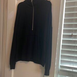Black Half-Zip Pullover